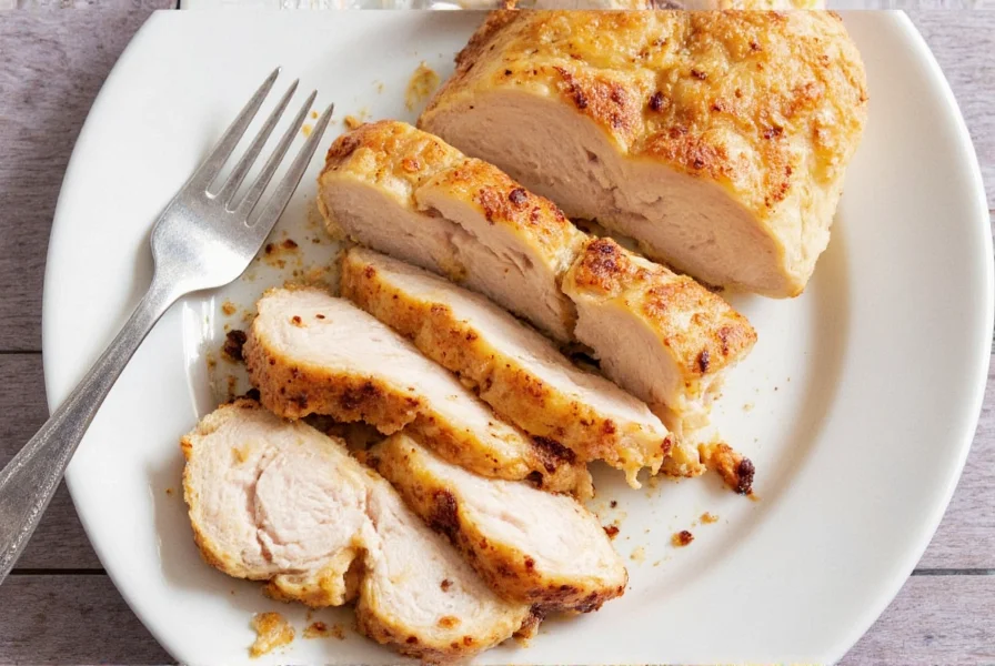 Juicy roasted chicken on a platter