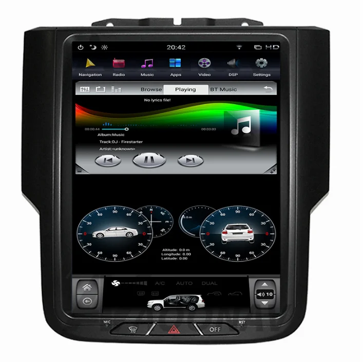 

Android 9.0 Vertical Screen Car GPS multimedia Player Auto radio Stereo For Dodge 2017 Ram 1500 GPS Navi Navigation radio stereo