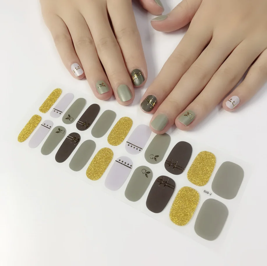 

The new 22 finger 3d nail stickers can be customized by OEM manufacturers
