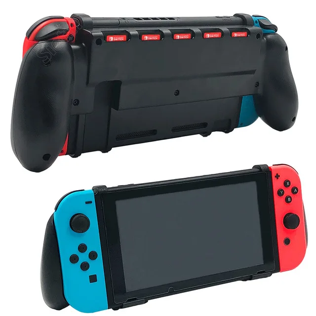 

Hand Grip Case with 5 Game Cards Skin Cover Handle Case For Nintendo Switch, Black