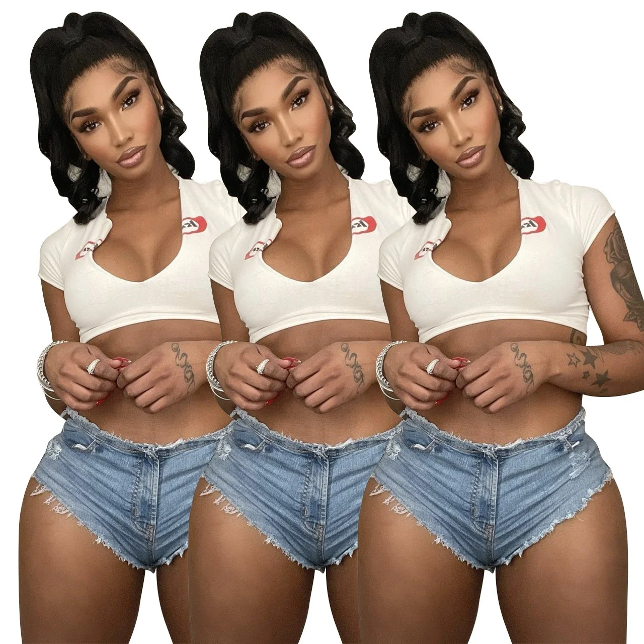 

MT219-140 Summer solid color hot sale pants Women's sexy fashion jean shorts Hip-length shorts are sexy jean woman