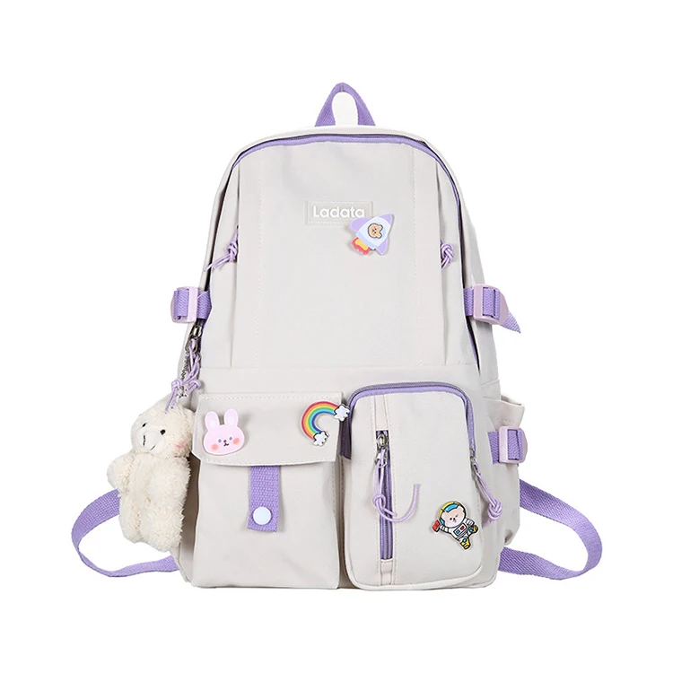 

SCB020 Fashion high quality waterproof large capacity multi-pockets backpacks student for kids school bags girl