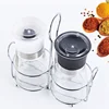 Good Quality kitchen tools round salt pepper 2 in 1 peper mill or grinder logo