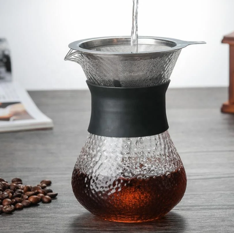 

Heat-resistant coffee pot with filter, Clear/customized