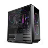 2019 latest new Custom design clear led temper glass computer GAMING Case pc tower case for gamer