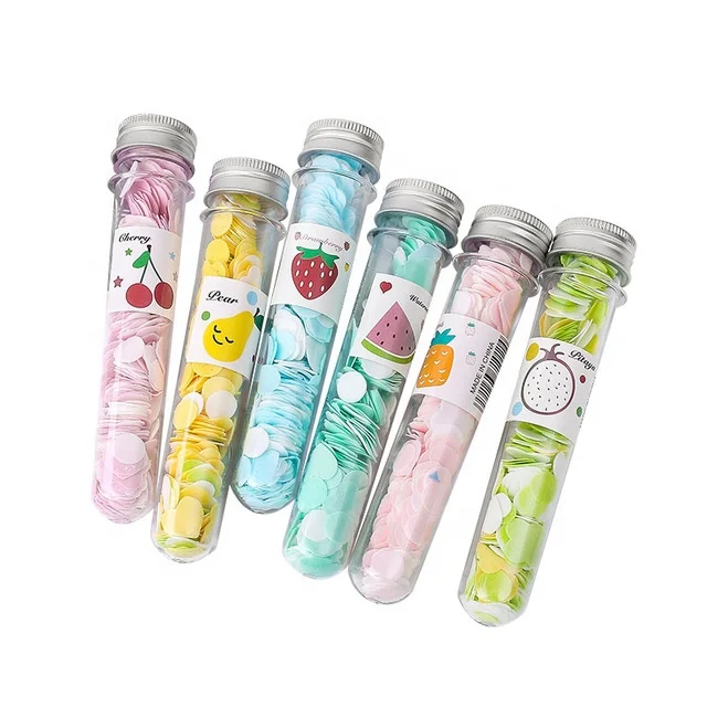 

Portable Travel Outdoor Hand Wash Soap Paper Test Tube Bottle Soap Paper Pieces, As pictures