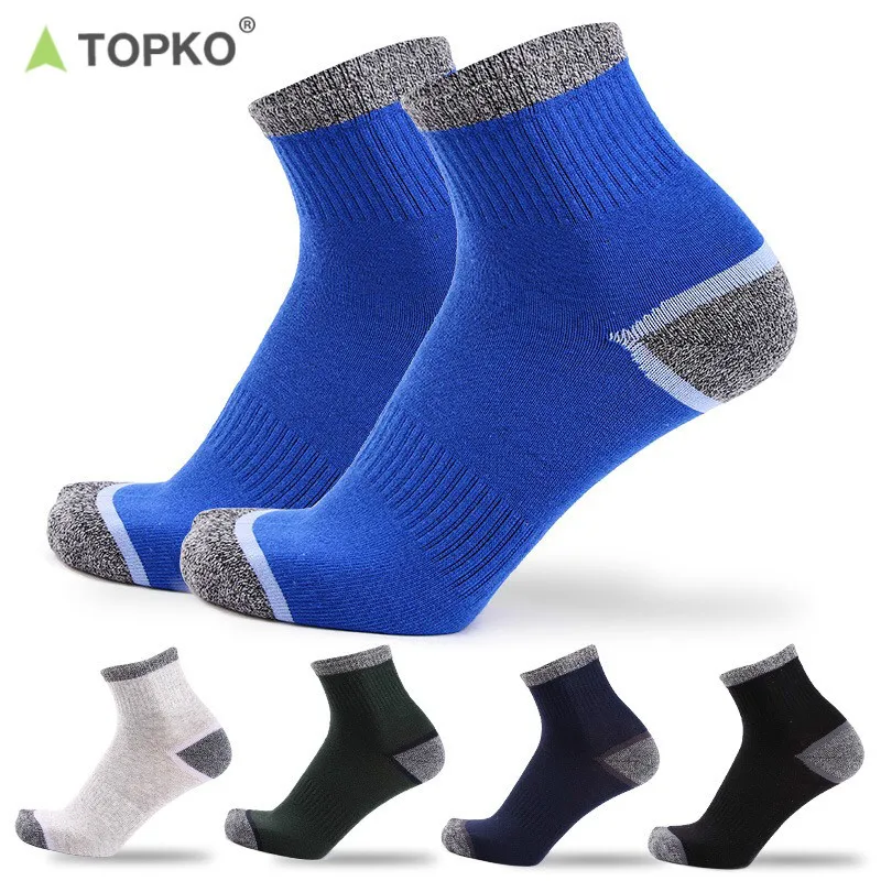 

TOPKO high quality wholesale men sports cotton custom design socks, Mix color