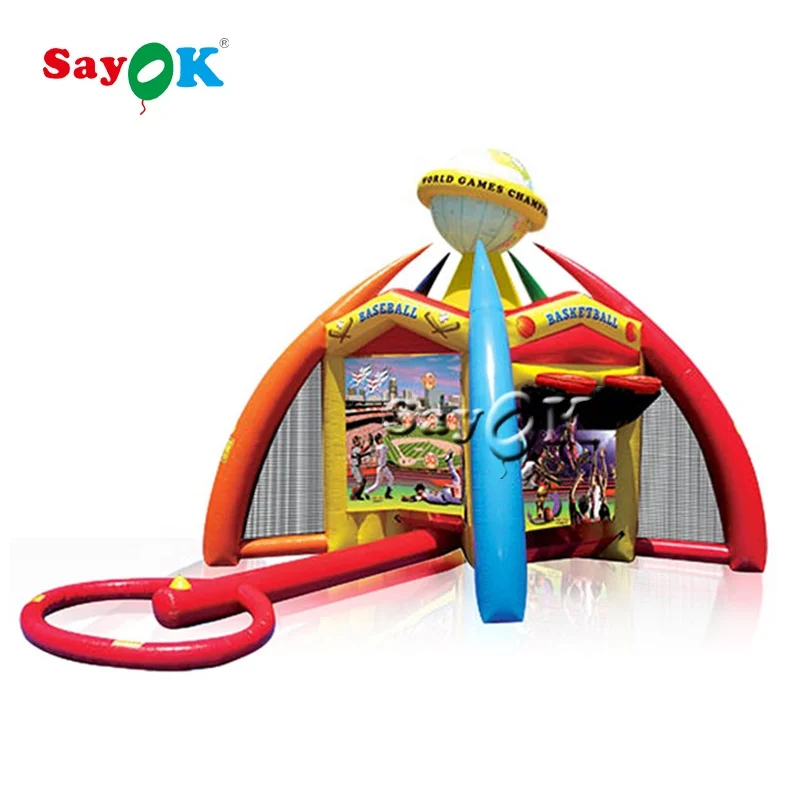 Interactive Inflatable Soccer Carnival Indoor Shooting Game