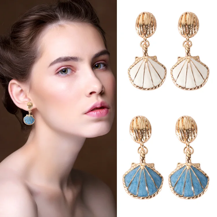 

Korean Bohemian Beach Jewelry Vintage Sea Shell Drop Earrings For Women 2019 (KER417), Same as the picture