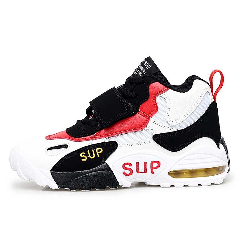 

2020 Hot Sale No Lace Hook&loop Court Sneakers Air Cushion Basketball Shoes