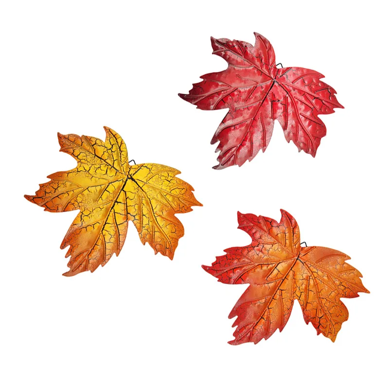 

Metal Autumn Leaves Wall Decor, 9.5 Inch Maple Leaf Leaf Wall Decor, Metal Wall Hanging Decoration Wall Art Decor