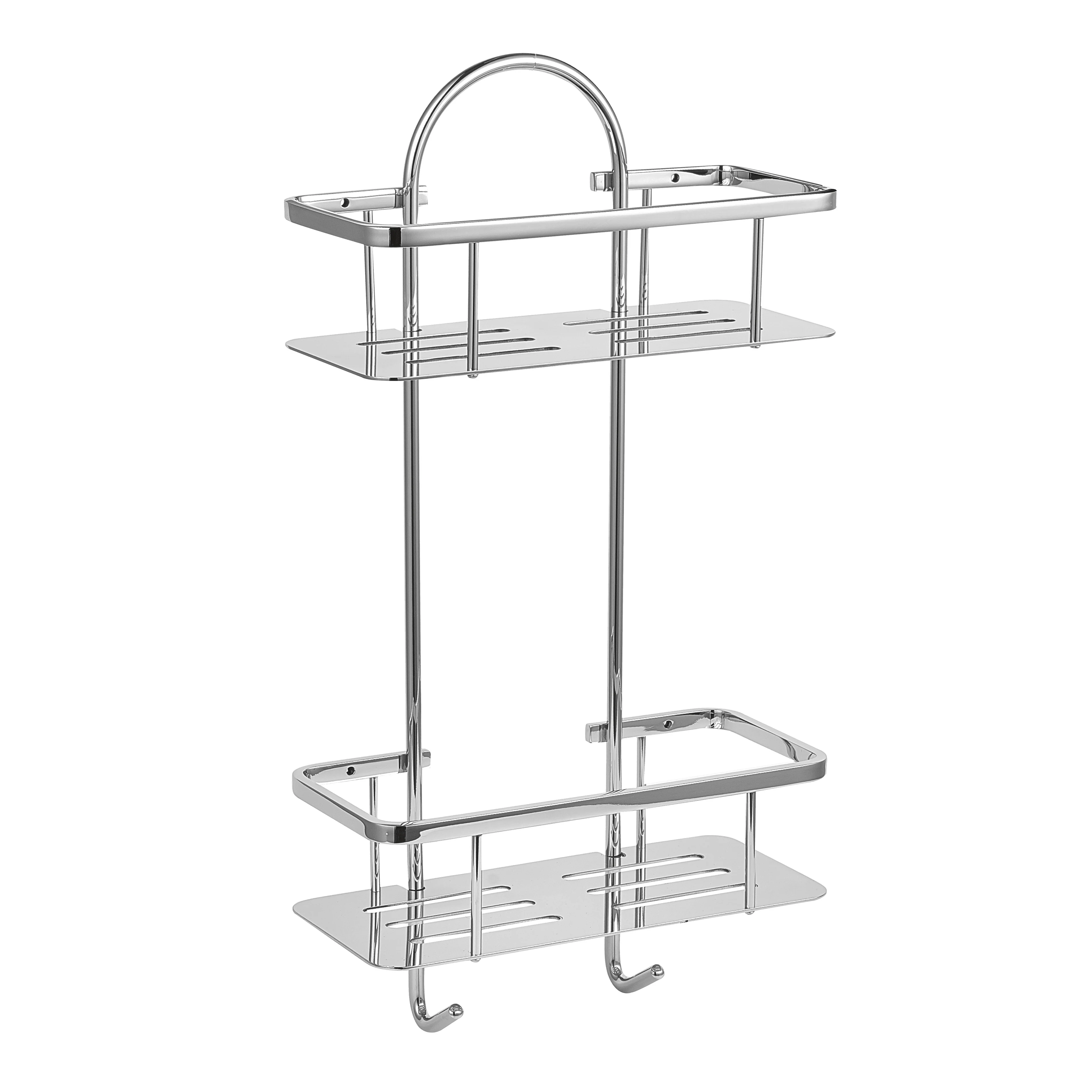 

High Quality 2 Tiers Corner Shower Caddy Shower Organizer Wall Mounted Stainless Steel Shower Shelf