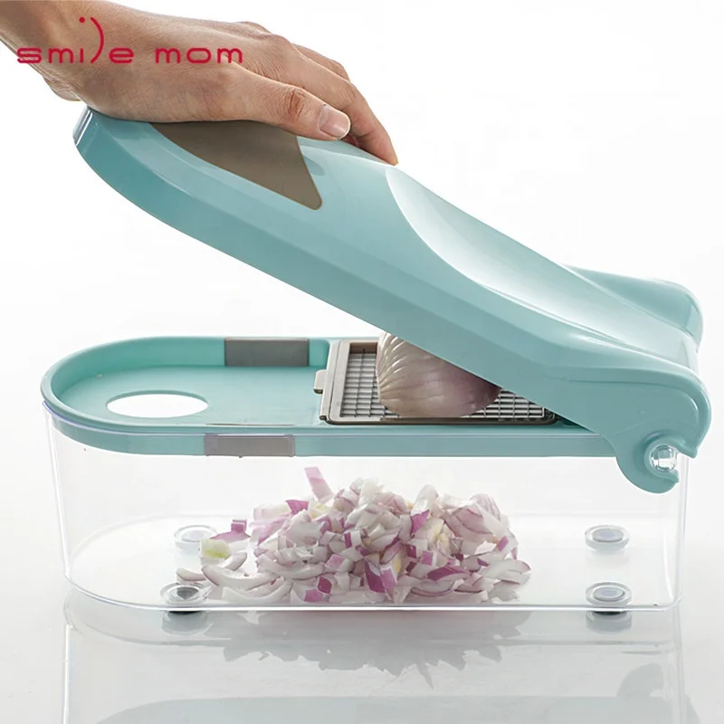 

Smile mom Easy Food Dicer Onion Garlic Chopper Nice Vegetable Slicer and Dicer, Custom color