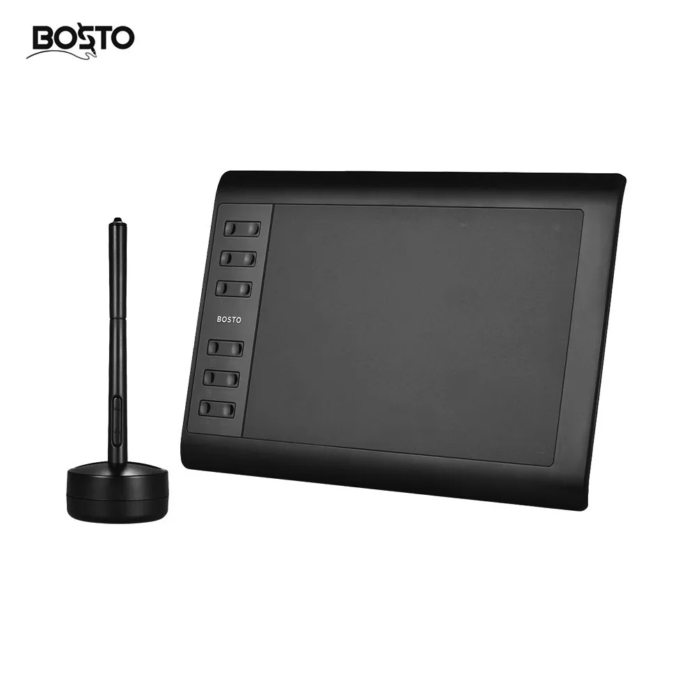 

Bosto 1060 Plus Digital Graphic Drawing Painting Animation Tablet Pad 10''x6'' Working Area 8192 Level Pressure Sensitivity