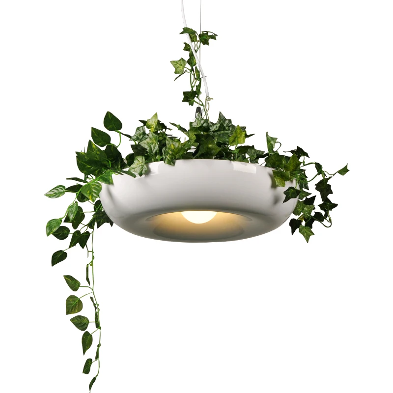 

Modern Plant Pendant Lights DIY Sky garden Flower Pot Hanging Lamp Nordic Dining Room Office Art Home Decor Lighting Fixtures