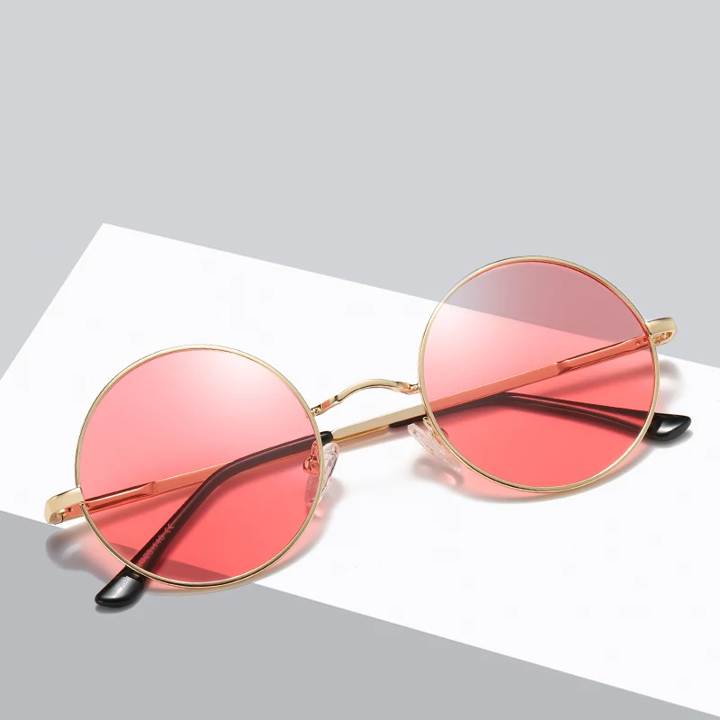 Luxury Retro Steam Punk Design Women Ladies Round Metal Frames Polarized Sunglasses Sun Glasses