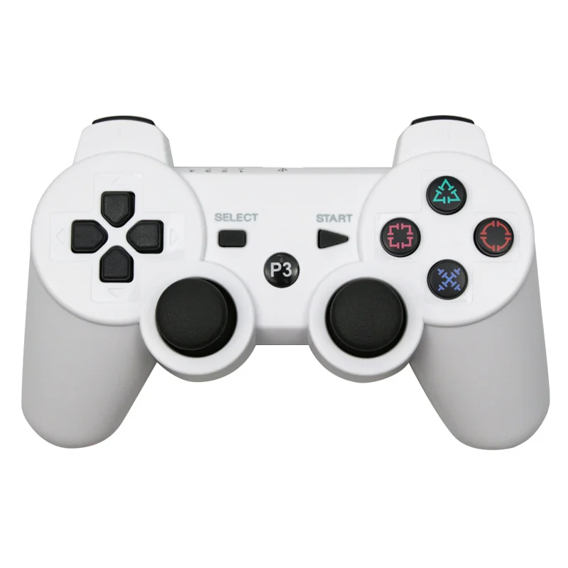 

white Snowflakes buttons Double shock wireless game controller for ps3 joystick