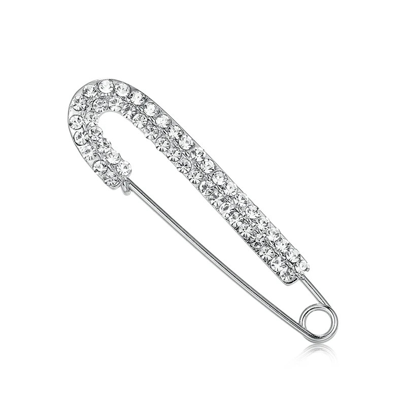 

Factory Directly Outlet High Quality Crystal Rhinestones Pave Safety Pins