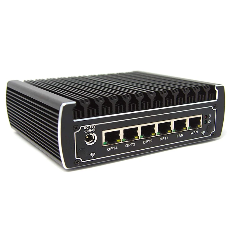 

Partaker free shipment console firewall router desktop kaby lake 3865u mini pc 12v 6 intel lan pfsense server support aes-ni