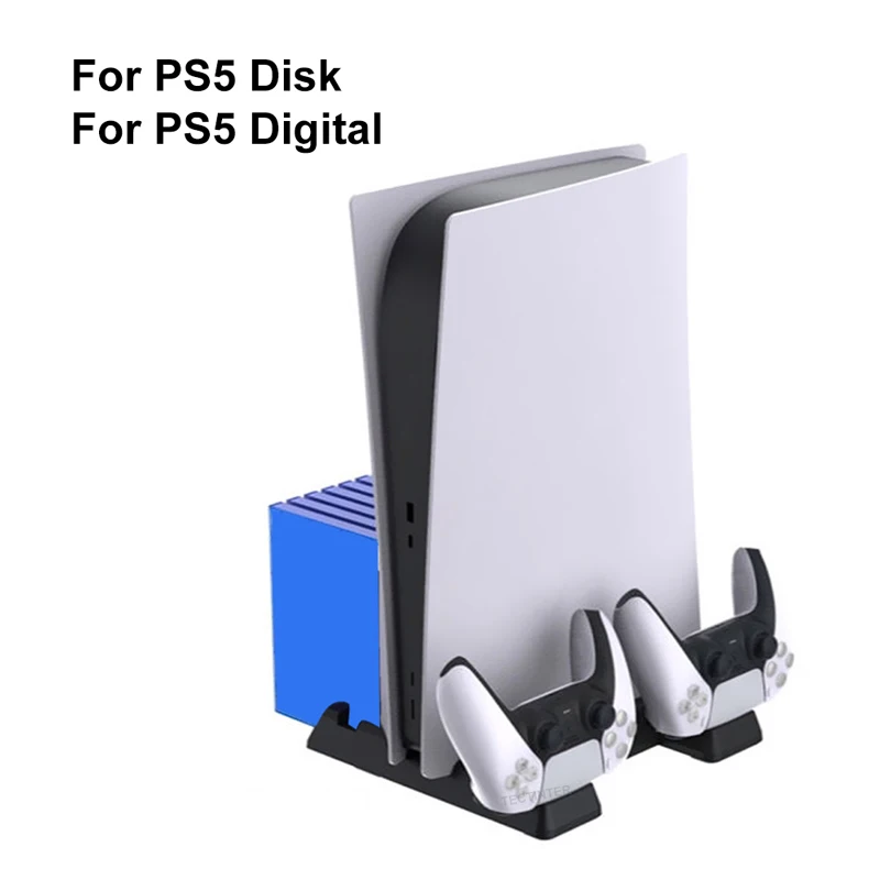 

For PS5 Vertical Cooling Fan Stand Fast Charging Station Dual Controller Charger For Playstation 5 Disc/Digital Console Cooler, Same as picture