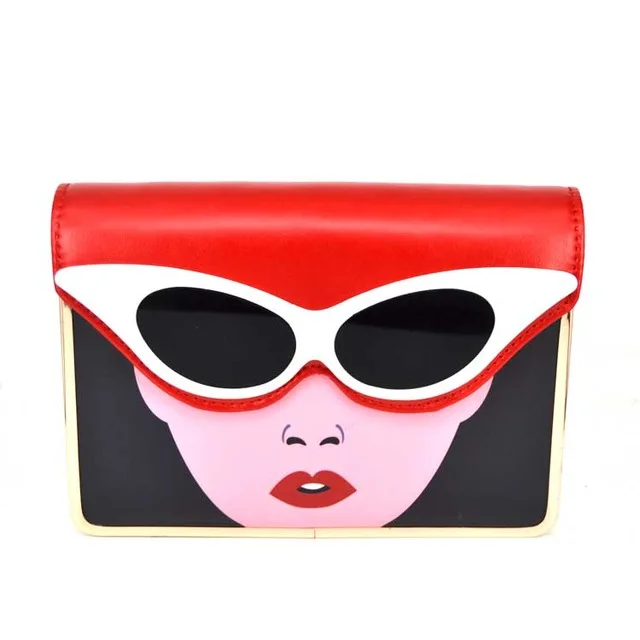 

Fashion Unique Sunglasses Women Pattern Pu Lether Women Casual Clutch Bag Crossbody Shoulder Bag Female Purse Bolsa Evening Bag