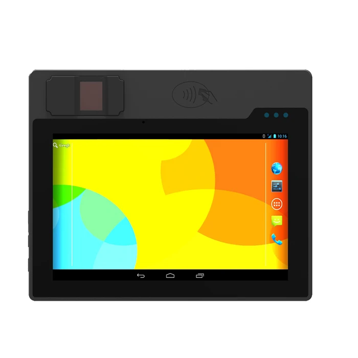 Android Biometric Verification Mobile Device 8 Inch Rugged Fingerprint Tablet with 3g 4g Bluetooth WIfi