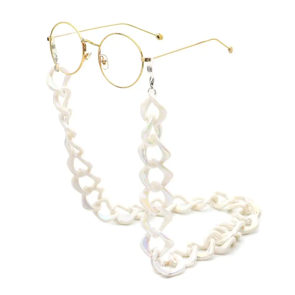 

Special laser shell color woman man resin Sunglasses Chain Glasses Holder Chunky Eyewear Eyeglass Chain, Customized color