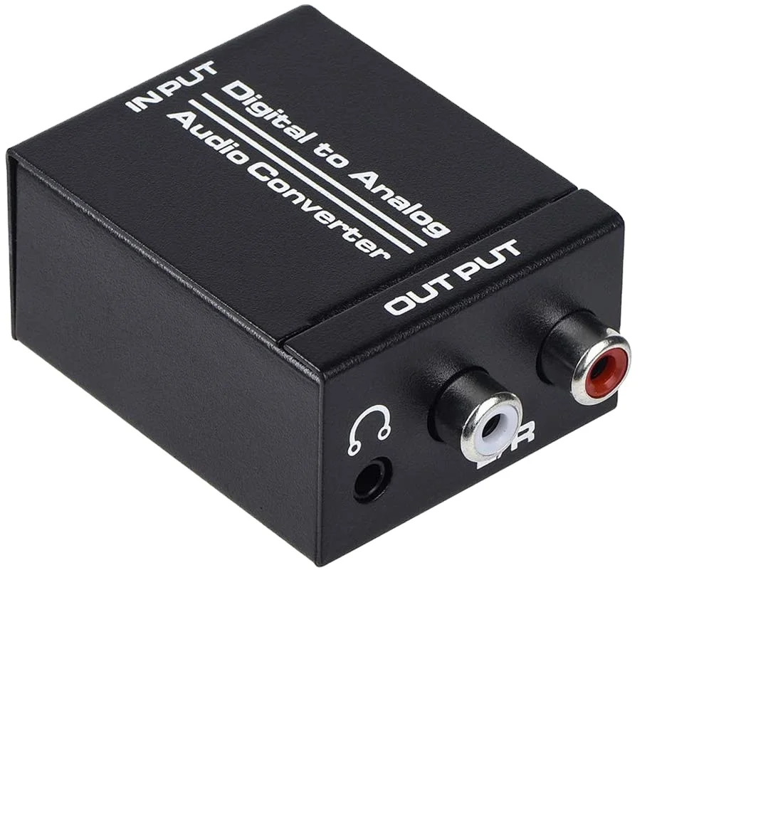 

OZV1 Optical SPDIF Toslink Coaxial Digital to Analog Audio Stereo L/R 3.5mm Jack DAC Converter with Optical Coaxial Cable, Black/customized