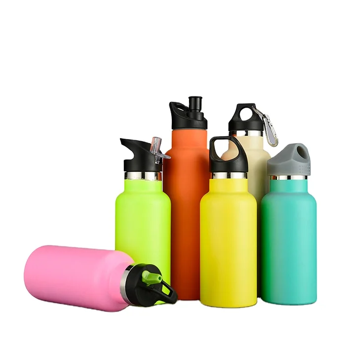 

High Quality festival Gift Product Powder Coated Finished Thermoses Drinkware Vacuum Insulated Water Bottle With Straw Lid, Standard or customized