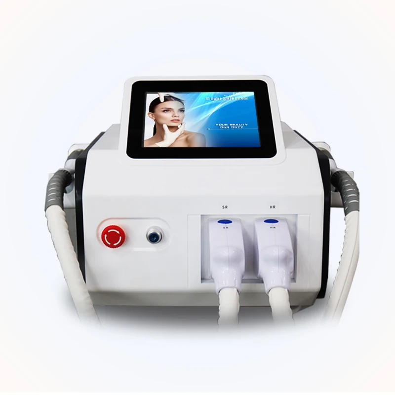 

Portable 2 in 1 Permanent Laser Hair Removal Machine with IPL SHR Technology, White