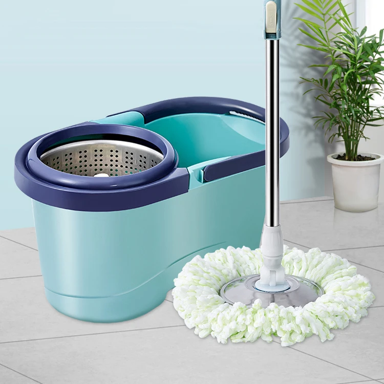 

Living Home Cleaning Tools Plastic Spin Mop Explosion-proof Double Rotating Rotary 360 Degree Mop Buet