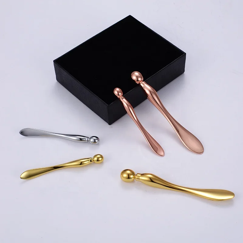 

Mini luxury gold cosmetic cream spatula