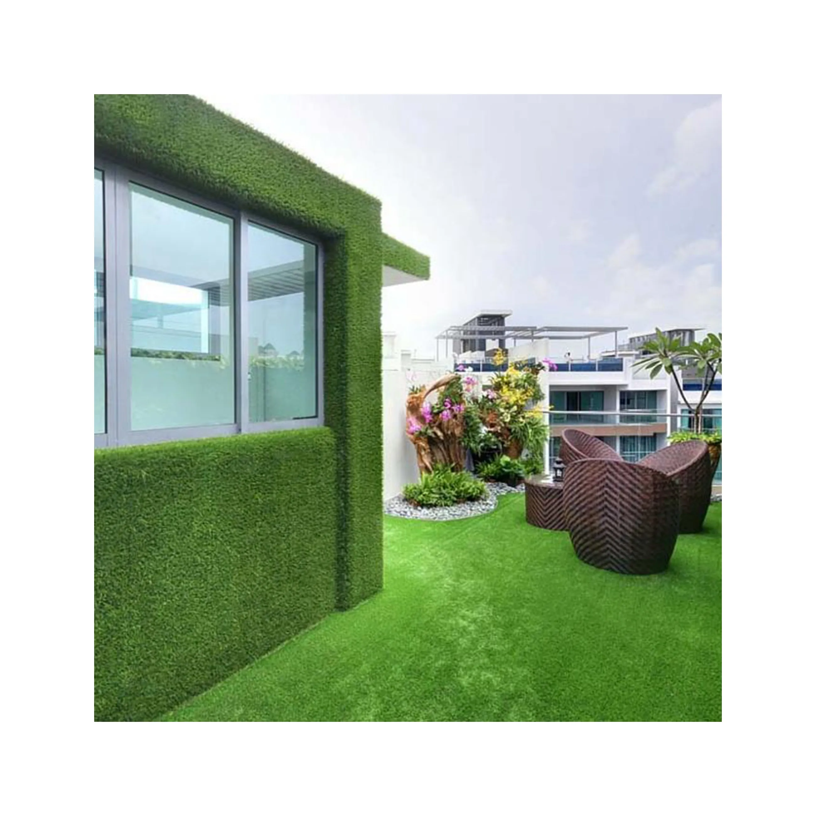

Synthetic grass for garden 40MM garden artificial turf garden grass carpet, Green