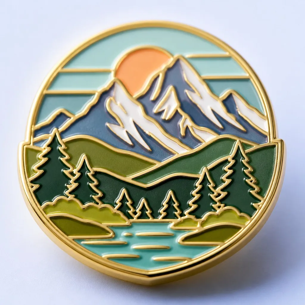 Mountain Landscape Soft Enamel Pin