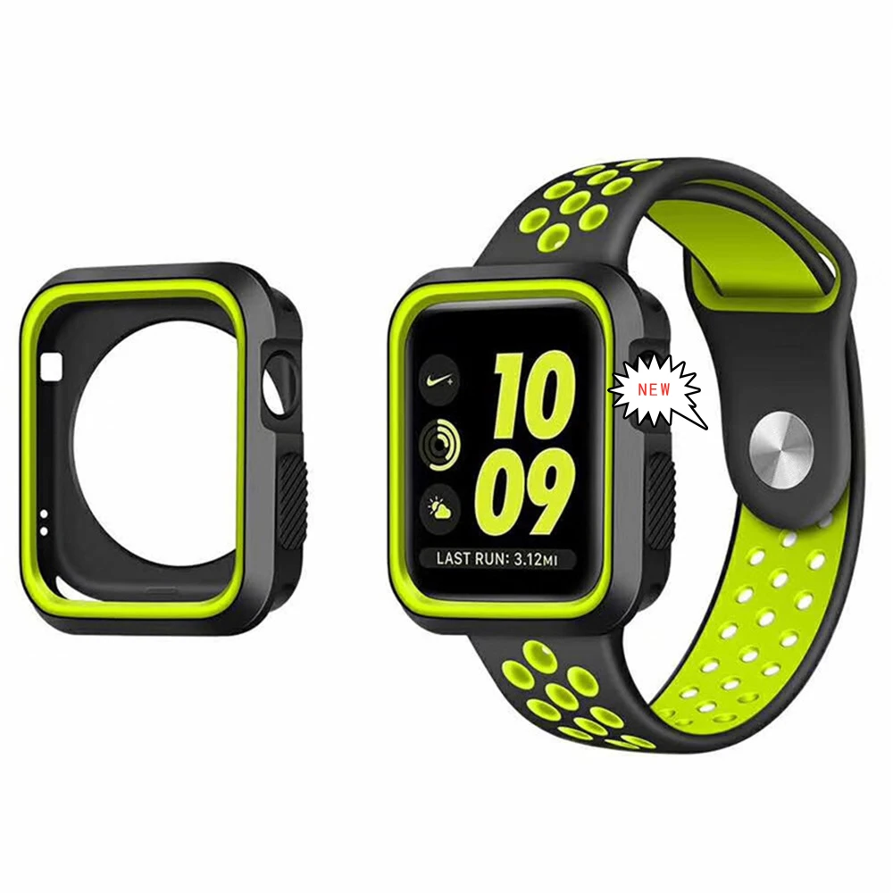 

Soft Silicone Watch Case For Apple Watch Case 6 44mm 40mm T500 W26+ TPU Cover For iWatch Series 5 SE 42mm 38mm