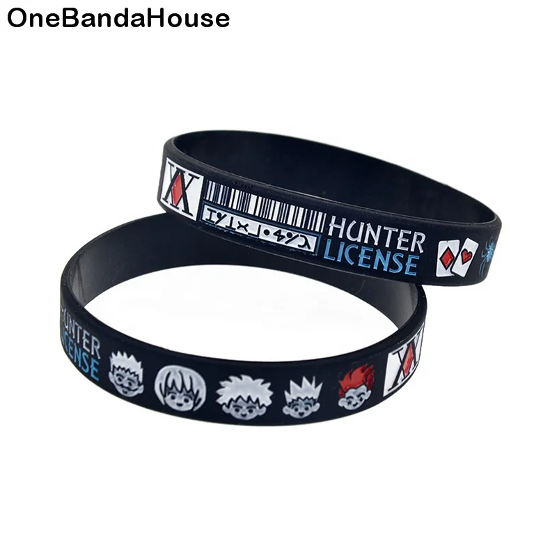 

1PC Hunter License Silicone Bracelet Adult Size Black