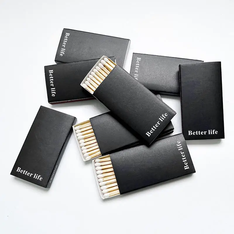 

Small Box Matches custom logo box safety matches black sticks matches with black head