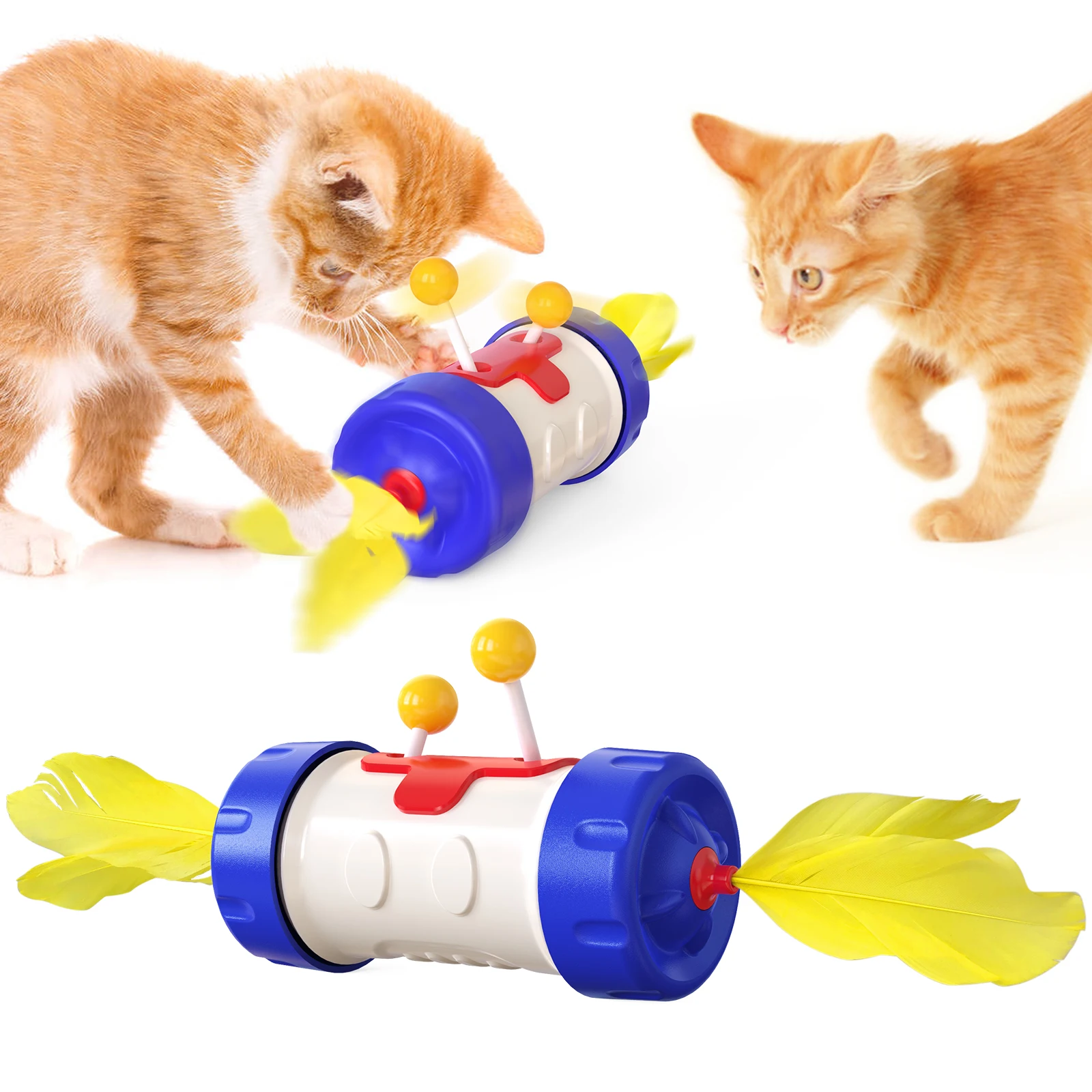 

Sample Available Fast dispatch Interactive Toy For Cats Funny Colorful Interactive Cat Teaser Wand Feather