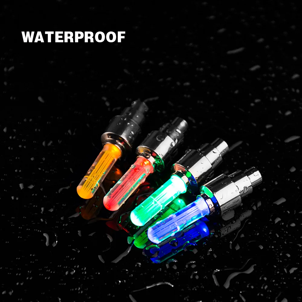 

Waterproof LED Bicycle Bike Motocycle Tire Valve LED Light Riding Sport Spoke Safety Warning Light colored car decoration, Variety colors