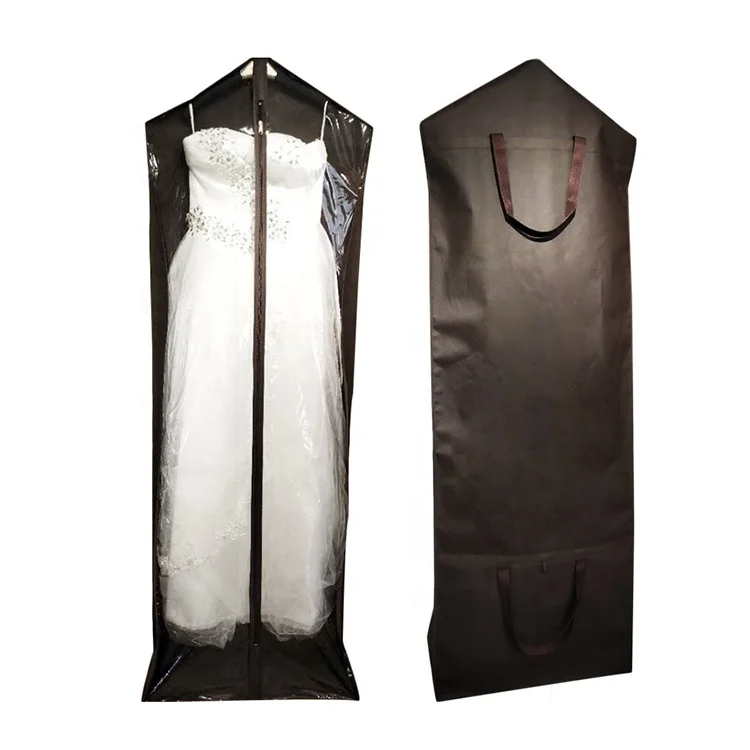 

Black Portable Hanging Foldable Garment Bags Dress Carry Bag, Customized color