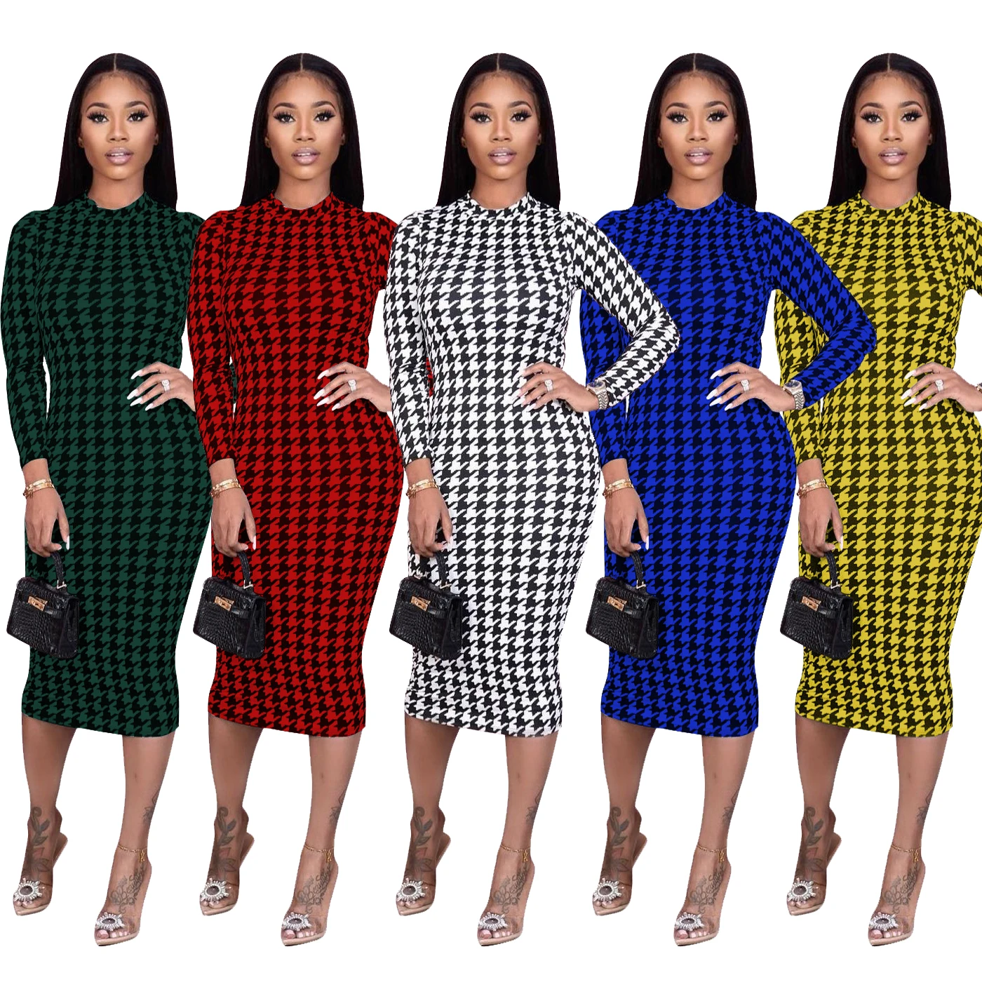 

Foma TS1098 drop shipping spring warm office dresses women formal work