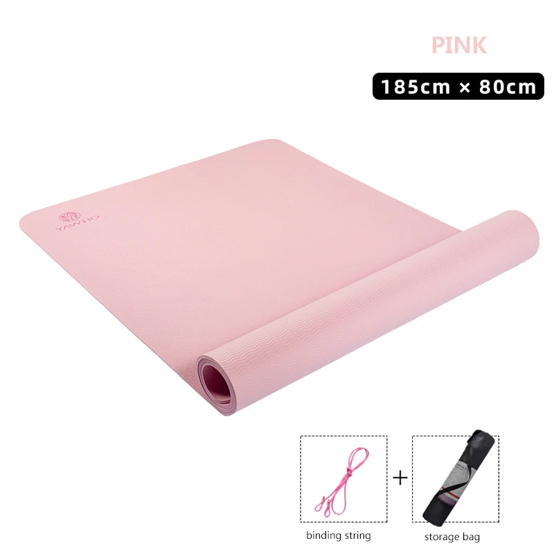 Factory Price Eco Friendly Non-slip Private Label 6mm Yoga Mat Natural Rubber TPE Yoga Mat Microfiber