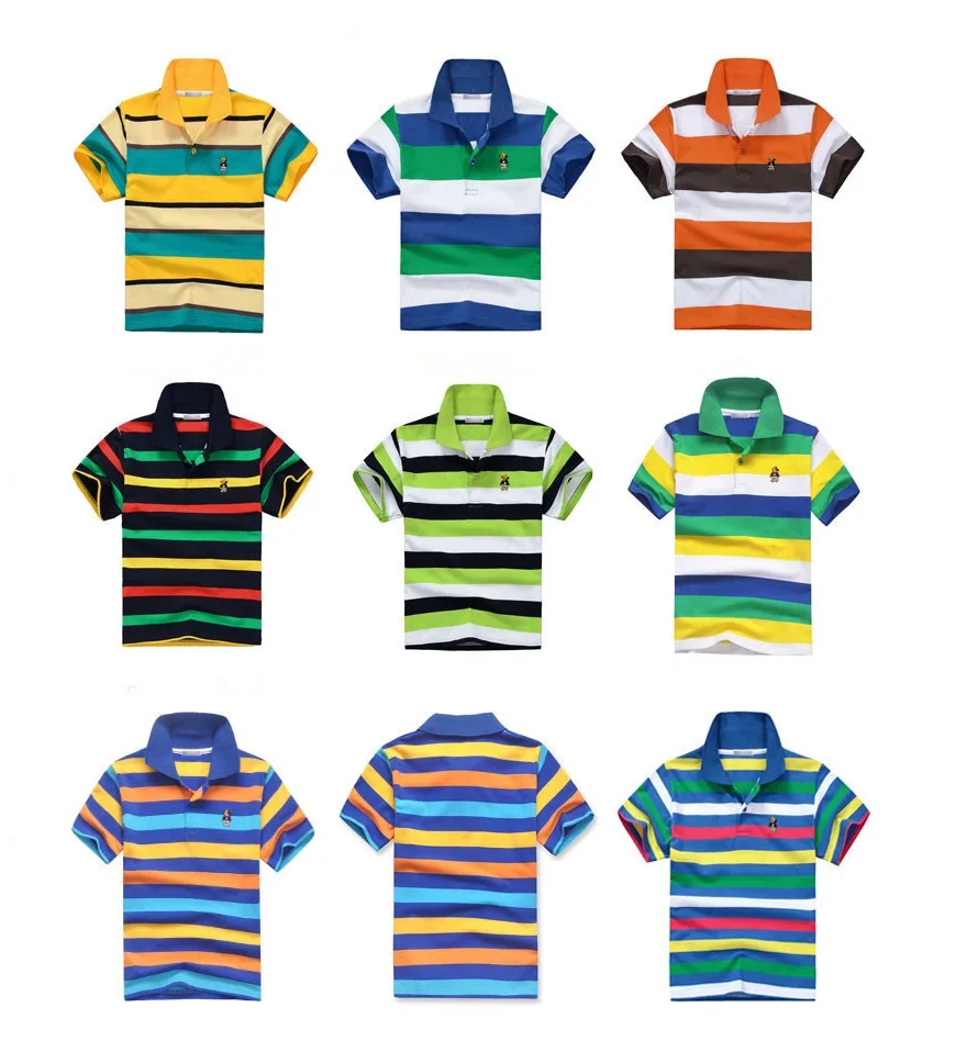 

Mixed designs children casual short sleeve polo T shirts stock, Mix color