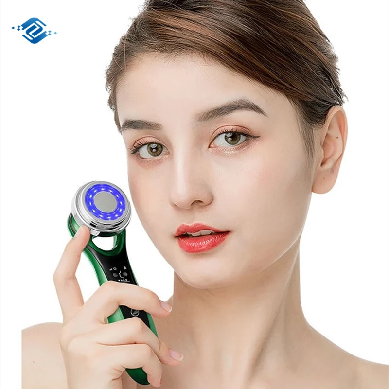 

Home Use Rf Facial Tightening Ems Skin Rejuvenation Face Massager Cooling Led Color Beauty Massage