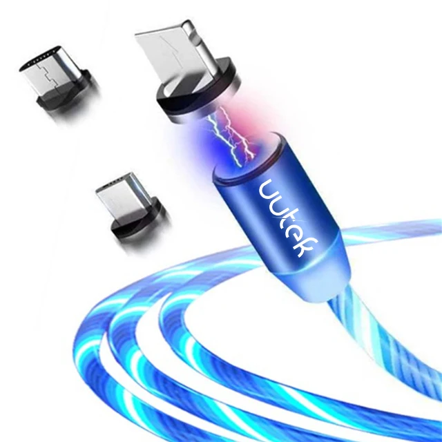 

Free shipping UUTEK UC002-2M floating LED 3 in 1 magnetic usb cable high quality usb charging cable