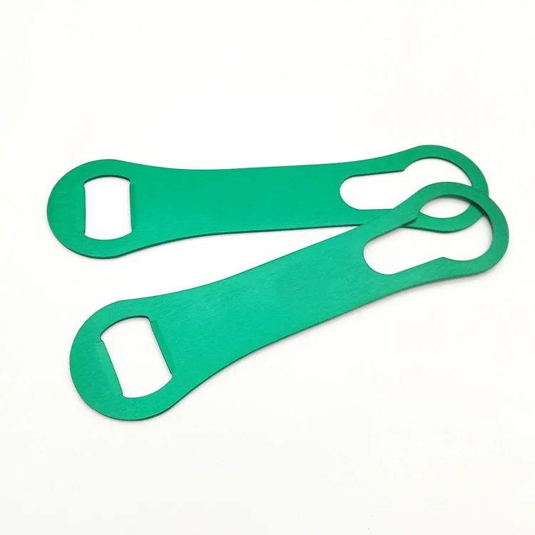 

Vacuum plating bright green dog bone shaped bottle opener