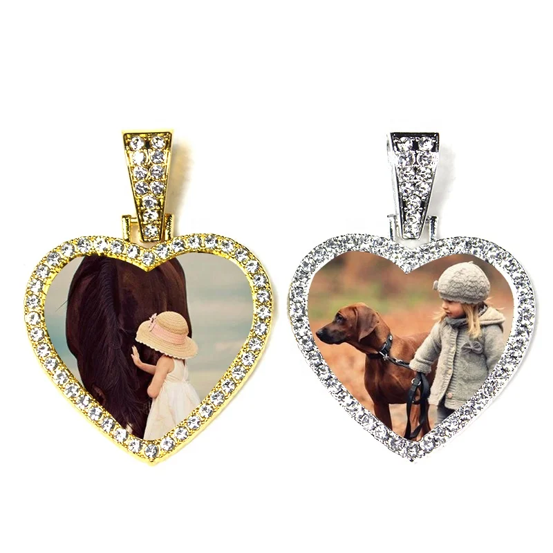 

Personalized custom photo medallions necklace, Silver/gold