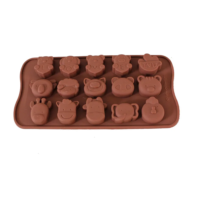 

15 Even Cartoon Animal Silicone Molds Cake Decorating Tools Fondant Sugarcraft Cake Baking Mold