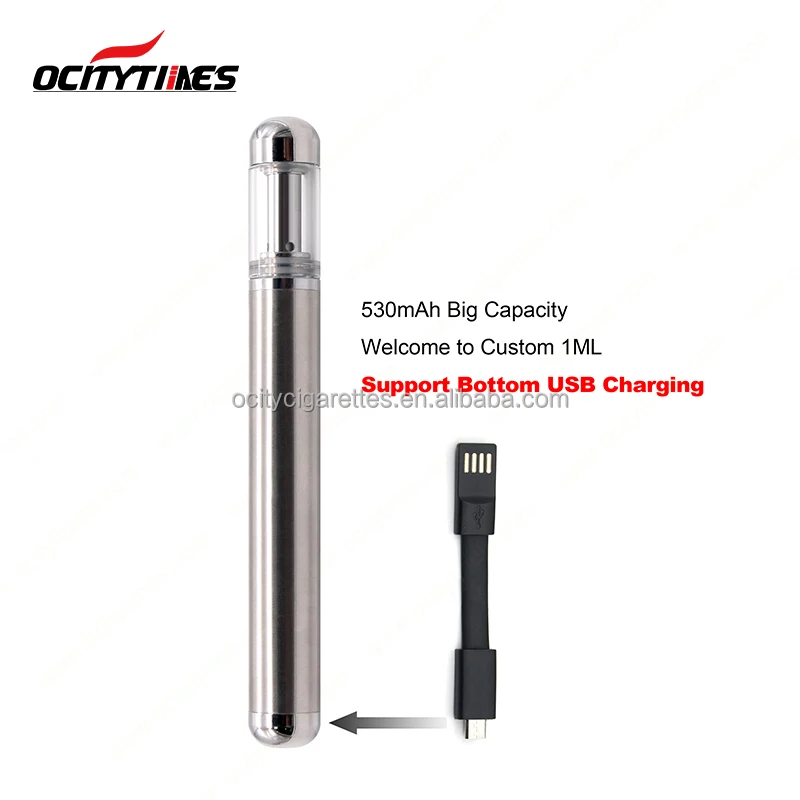 

Ocitytimes 0.5ml/1.0ml ceramic vaporizer cartridge custom cbd oil e-cigarette, Stainless steel/customized