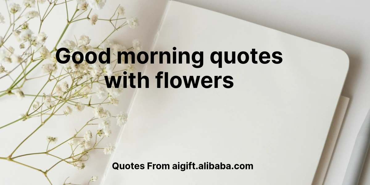 good morning quotes with flowers